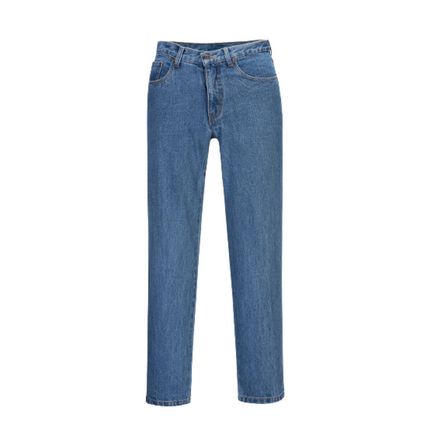 Portwest  Denim Pants Preshrunk Blue Cotton Denim Jeans Metal Button MW168-KarWorkwear