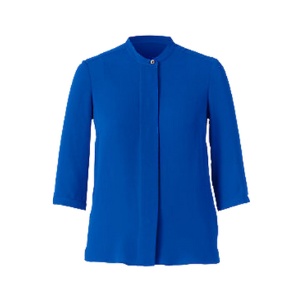 NNT Womens Discontinued Double Georgette 3/4 Sleeve Blue Blouse CAT4Q1-KarWorkwear