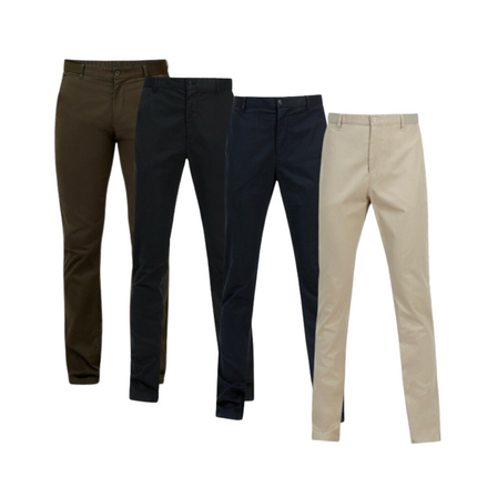 Mens NNT Uniforms Workwear Chino Pants Business Work Smart Casual Stretch CATCH6-KarWorkwear