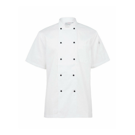 NNT Unisex Adult Chef Jacket Short Sleeve Macquarie Poly Cotton Work CATP5J-KarWorkwear