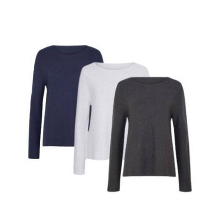 NNT Womens 100% Cotton Womens Textured Box Knit Jumper Long Sleeve CAT5CB-KarWorkwear