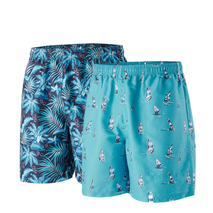 Stubbies Ruggers Mens Microfibre Print Short Drawcord Elastic Summer Work SE317L-KarWorkwear