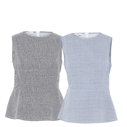 NNT Womens Avignon Abstract Sleeveless Shell Top Flattering Waist Comfort CATUK9-KarWorkwear