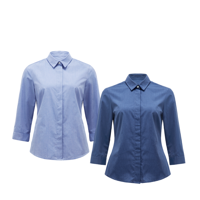NNT Womens 3/4 Sleeve Action Back Business Shirts Classic Formal Shirt CATU5Y-KarWorkwear