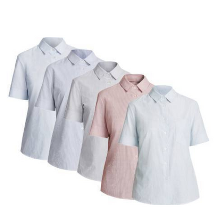 NNT Mens Textured Stripe SS Shirt Button Slimline Collared Shirt CATU65-KarWorkwear