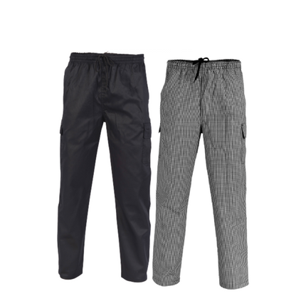 DNC Workwear Mens Drawstring Poly Cotton Cargo Pants Work Tough Casual 1506-KarWorkwear