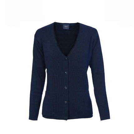 DNC Womens Ladies Cardigan Wool Blend Wide Neck Winter Body Warmer Comfort 4332-KarWorkwear