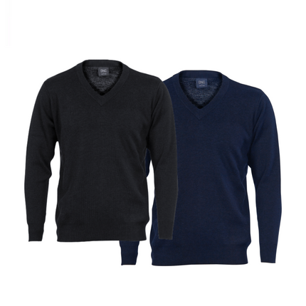 DNC Workwear Mens Pullover Jumper Wool Blend Work Body Warmer Winter Safety 4321-KarWorkwear