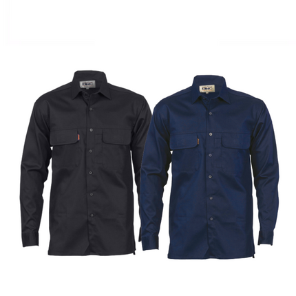 DNC Workwear Mens Three Way Cool Breeze Work Shirt - Long Sleeve Casual 3224-KarWorkwear