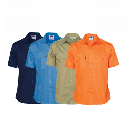 DNC Workwear Cool-Breeze Work Shirt - Short Sleeve lightweight cotton 3207-KarWorkwear