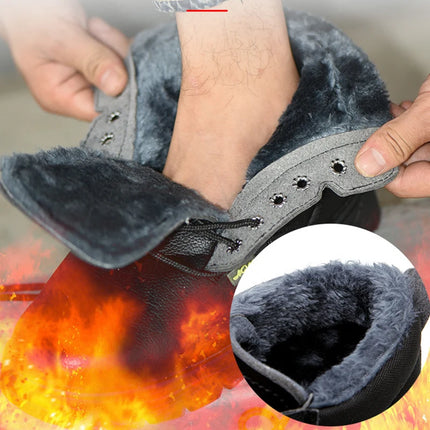 Men Safety Shoes Leather Boots Puncture-Proof Work Boots Steel Toe Shoes Safety Industrial Shoes Winter Boots Indestructible-KarWorkwear