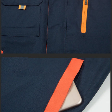 Summer Work Clothing Men Working Coveralls Reflective Tape Thin Breathable Uniforms Factory Workshop Service Car Repairman Suits-KarWorkwear