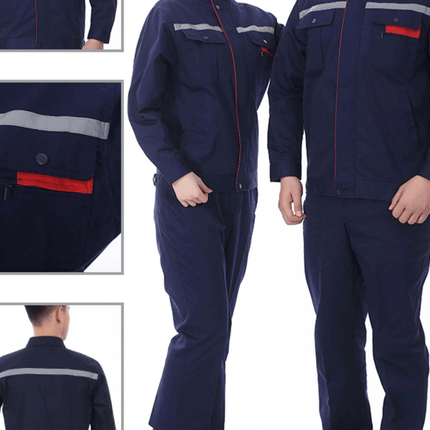 Welding Suit Reflective Multi Pockets Work Clothing Men Women Anti-Scalding Electric Factory Repairman Workshop Durable Uniforms