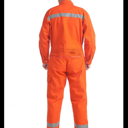 Woman Men Work-Overalls Working Uniforms Spring Thin Reflective Stripe Coveralls Welding Car Workshop Mechanic  Clothes