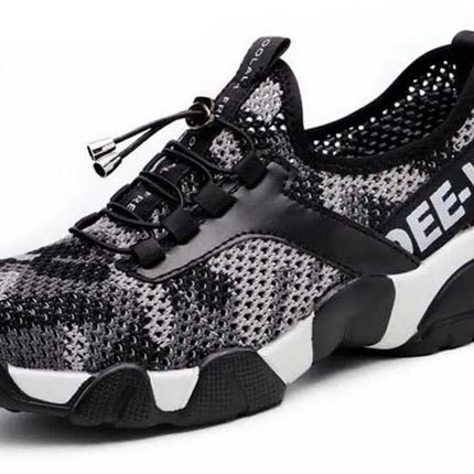 2024 New Men Steel Nose Safety Work Shoes Grid Lightweight Breathable Women Casual Sneaker Prevent Piercing Protective Boots 48-KarWorkwear