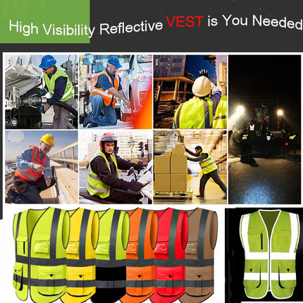 Customized Your Text Logo Reflective motocycle Safety Vest Hi Visibility Construction Work Uniform Security ANSI Class 2-KarWorkwear