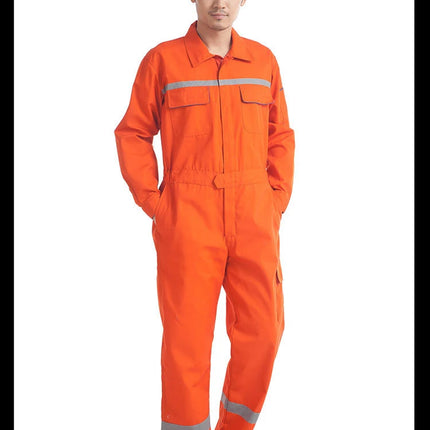 Woman Men Work-Overalls Working Uniforms Spring Thin Reflective Stripe Coveralls Welding Car Workshop Mechanic  Clothes