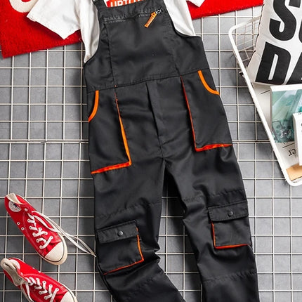Bib Overalls Mens Women Work Clothing Plus Size Protective Coveralls Strap Jumpsuit Multi Pockets Uniform Sleeveless Cargo Pants-KarWorkwear