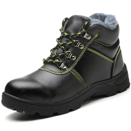 Men Safety Shoes Leather Boots Puncture-Proof Work Boots Steel Toe Shoes Safety Industrial Shoes Winter Boots Indestructible-KarWorkwear