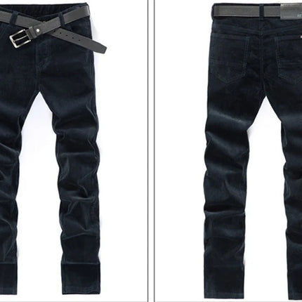High Quality New Autumn and Winter Male Business Men's Trousers Straight Corduroy Corduroy Pants Breathable Casual Pants
