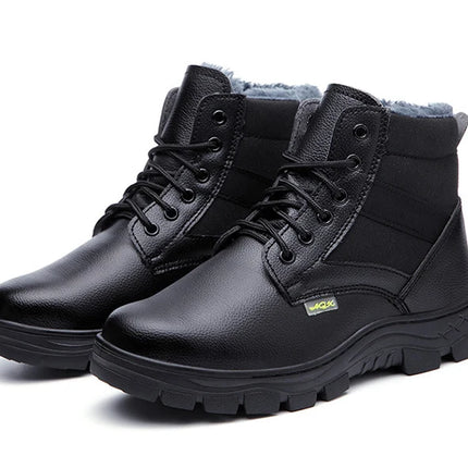 Men Safety Shoes Leather Boots Puncture-Proof Work Boots Steel Toe Shoes Safety Industrial Shoes Winter Boots Indestructible-KarWorkwear