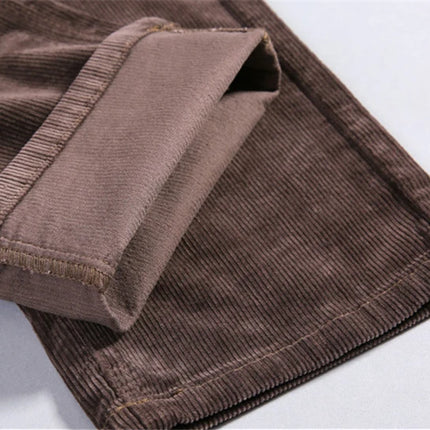 High Quality New Autumn and Winter Male Business Men's Trousers Straight Corduroy Corduroy Pants Breathable Casual Pants