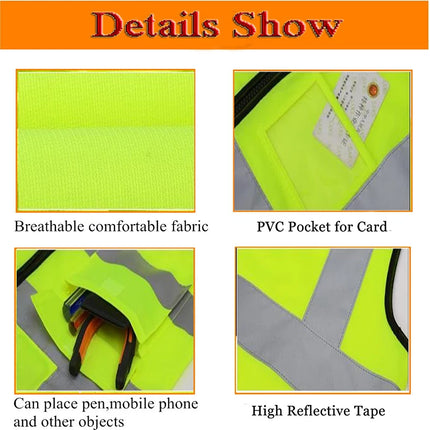 Reflective Safety Vest Custom LOGO TEXT High Visibility Work Vest Construction Work Uniforms Engineer Safety Vest