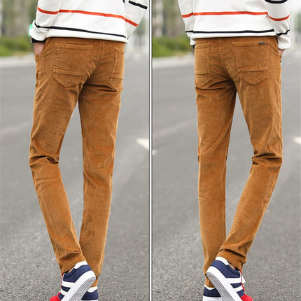 High Quality New Autumn and Winter Male Business Men's Trousers Straight Corduroy Corduroy Pants Breathable Casual Pants