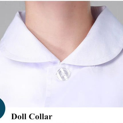 Scrub Uniforms Dress Robe White Women Nursing Scrubs Jacket Full Length Poly Cotton SPA Beautician Veterinary Work Wear Uniform-KarWorkwear