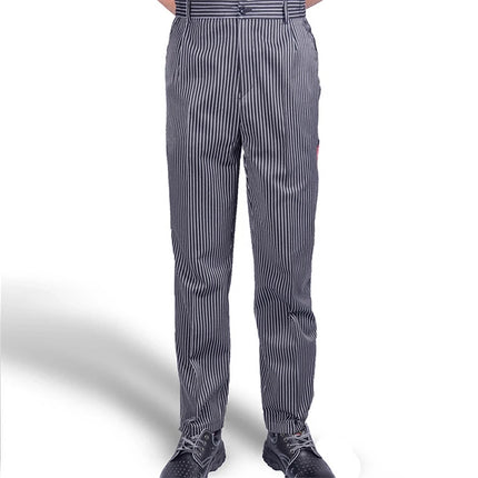 Men's Loose Chef Trousers Food Service Work Wear Stripe Kitchen Restaurant Uniform Cook Pant for Man Chef Bottoms Maxi M-4XL-KarWorkwear