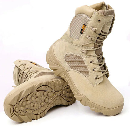 Men Desert Tactical Boots Mens Work Safty Shoes Special Force Waterproof Boot Lace Up Combat Ankle Boots Big Size-KarWorkwear