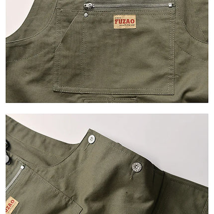 Tools and Workwear Multi-pocket Overalls Men Safari Style! Work Bib Trousers Men's Worker Cargo Pants Multifunctional Coveralls
