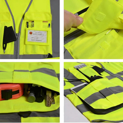 Customized Your Text Logo Reflective motocycle Safety Vest Hi Visibility Construction Work Uniform Security ANSI Class 2-KarWorkwear
