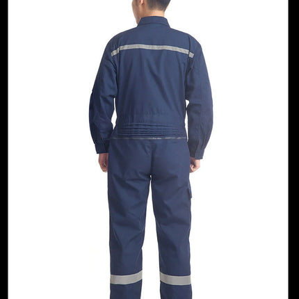 Woman Men Work-Overalls Working Uniforms Spring Thin Reflective Stripe Coveralls Welding Car Workshop Mechanic  Clothes