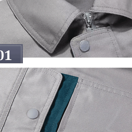 Welding Suit Reflective Multi Pockets Work Clothing Men Women Anti-Scalding Electric Factory Repairman Workshop Durable Uniforms