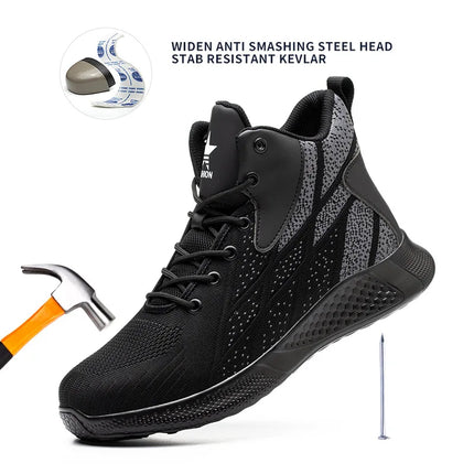 Work Boots Steel Toe Safety Shoes Men Women Work Shoes Sneakers Lightweight  Anti-Puncture Safety Shoes Men Indestructible Boots
