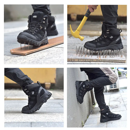 SUADEX Men Work Safety Boots Men Anti-smashing Industrial Work Shoes Anti-sand Desert Boot Outdoor Ankle Footwear EUR Size 37-48-KarWorkwear