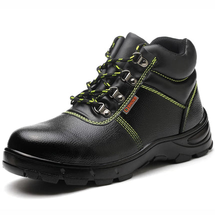 Men Safety Shoes Leather Boots Puncture-Proof Work Boots Steel Toe Shoes Safety Industrial Shoes Winter Boots Indestructible-KarWorkwear