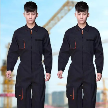 Men Long Sleeve Cargo Overalls Bib Pants Zipper Pockets Rompers Jumpsuit Fashion Labor Casual Coveralls Plus Size S-4xl