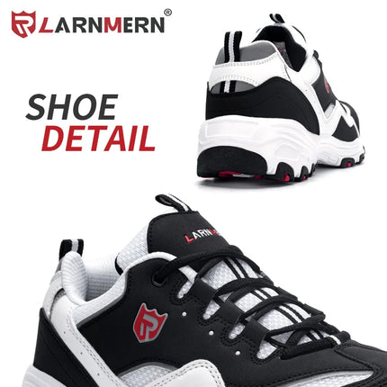 LARNMERN Men's Safety Shoes Work Shoe Steel Toe Comfortable Lightweight Breathable Anti-smashing Anti-puncture Construction Shoe-KarWorkwear