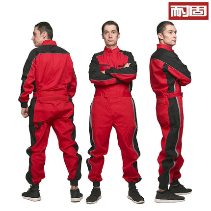 Work Wear Overalls for men Fashion Tooling Loose Cargo Overalls Long Sleeve Repairman Auto Repair Jumpsuits