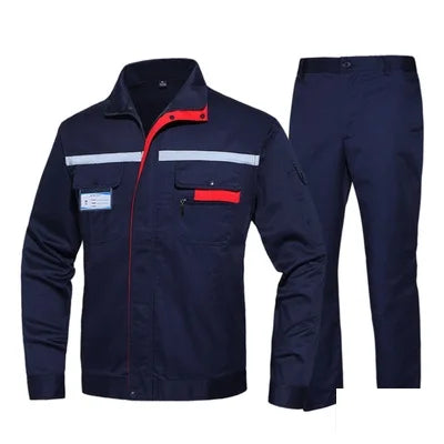 Welding Suit Reflective Multi Pockets Work Clothing Men Women Anti-Scalding Electric Factory Repairman Workshop Durable Uniforms