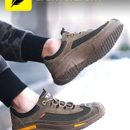 Safety Shoes Puncture-Proof Wear Resistant Mens Sneakers Breathable Comfortable Flexibility Compression Resistance  Work Shoes-KarWorkwear