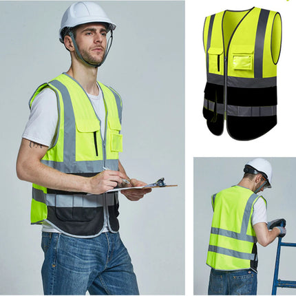 Customized Your Text Logo Reflective motocycle Safety Vest Hi Visibility Construction Work Uniform Security ANSI Class 2-KarWorkwear