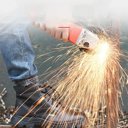 Men Safety Shoes Leather Boots Puncture-Proof Work Boots Steel Toe Shoes Safety Industrial Shoes Winter Boots Indestructible-KarWorkwear