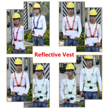 Reflective Vest Unisex High Visibility Adjustable Safety Vests Elastic Strip Security Traffic Night Working Running Cycling Vest