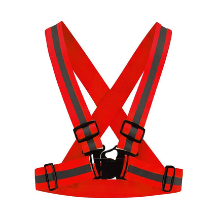 Reflective Vest Unisex High Visibility Adjustable Safety Vests Elastic Strip Security Traffic Night Working Running Cycling Vest