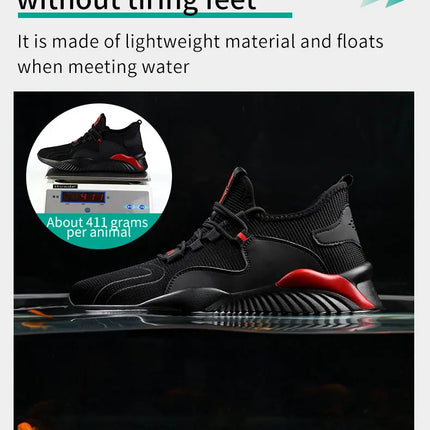 Security Casual Sneakers Men Shoes Work Boots Steel Toe Shoes Anti-smash Anti-puncture Indestructible Shoes Protective Boots-KarWorkwear
