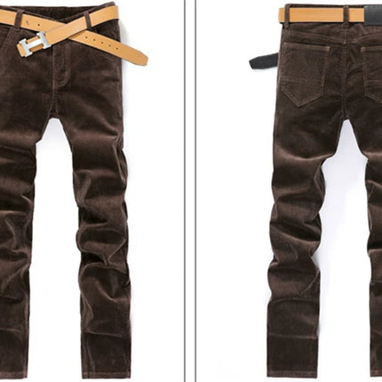 High Quality New Autumn and Winter Male Business Men's Trousers Straight Corduroy Corduroy Pants Breathable Casual Pants