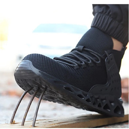 Men Safety Shoes with Metal Toe Indestructible Ryder Shoe Work Boots with Steel Toe Waterproof Breathable Sneakers Work Shoes-KarWorkwear